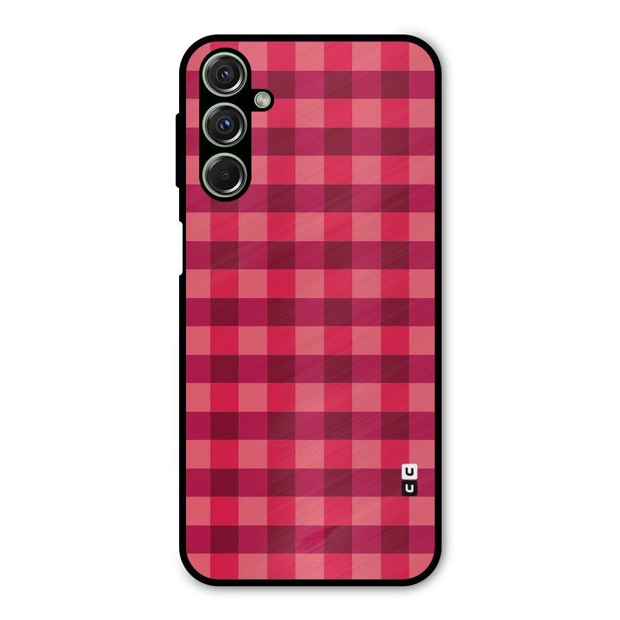 Love Checks Metal Back Case for Galaxy F34