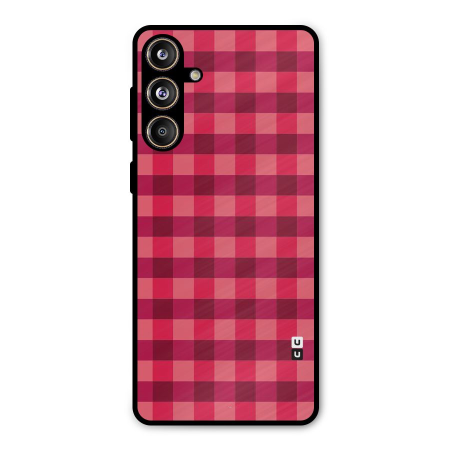 Love Checks Metal Back Case for Galaxy F55