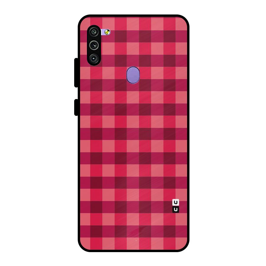Love Checks Metal Back Case for Galaxy M11
