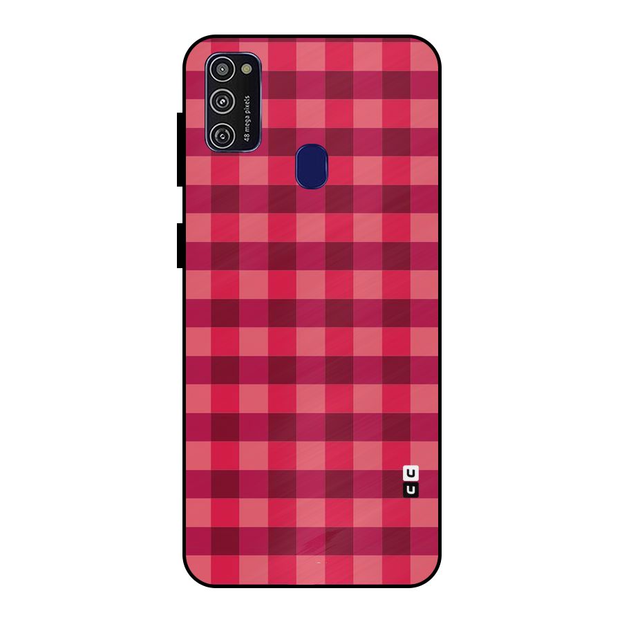 Love Checks Metal Back Case for Galaxy M30s
