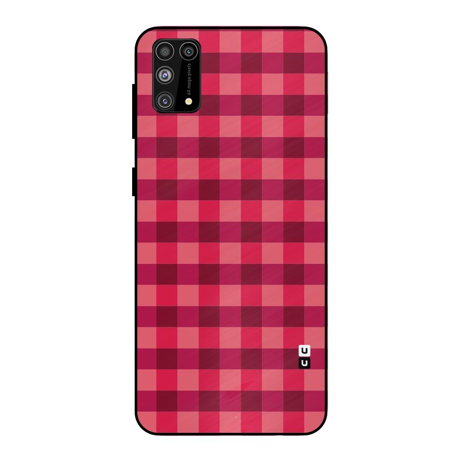 Love Checks Metal Back Case for Galaxy M31