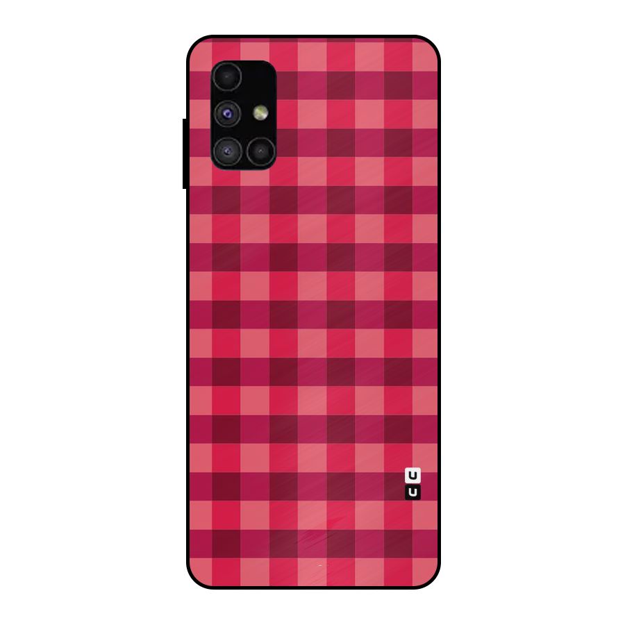 Love Checks Metal Back Case for Galaxy M51