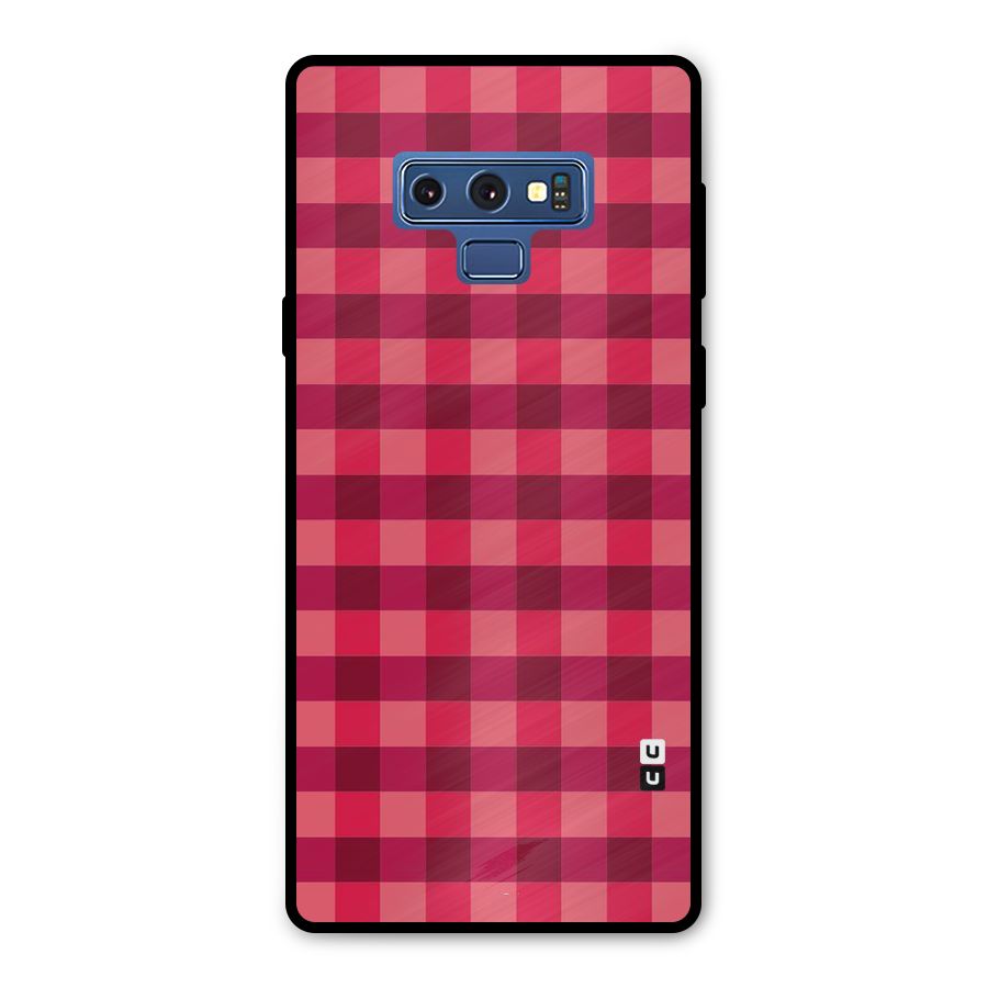 Love Checks Metal Back Case for Galaxy Note 9