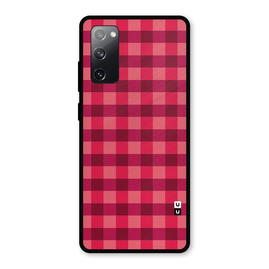 Love Checks Metal Back Case for Galaxy S20 FE 5G