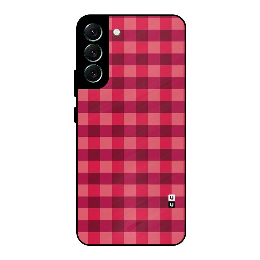 Love Checks Metal Back Case for Galaxy S22 Plus 5G