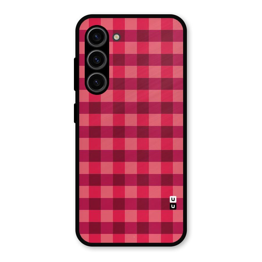 Love Checks Metal Back Case for Galaxy S23