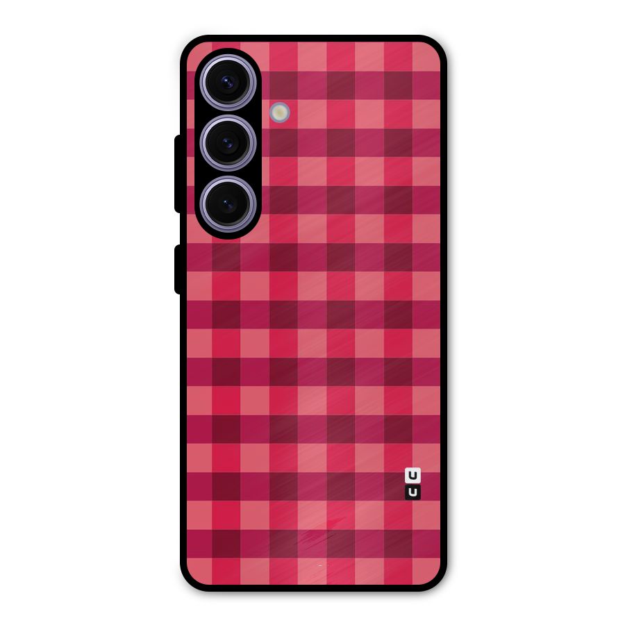 Love Checks Metal Back Case for Galaxy S24