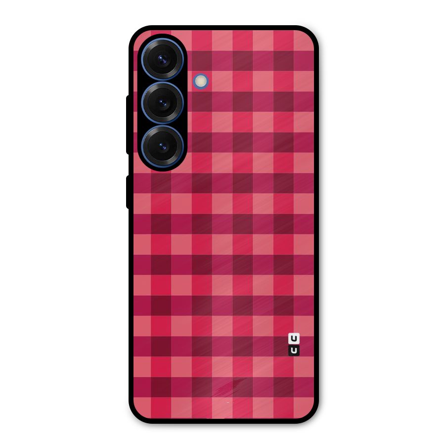 Love Checks Metal Back Case for Galaxy S25