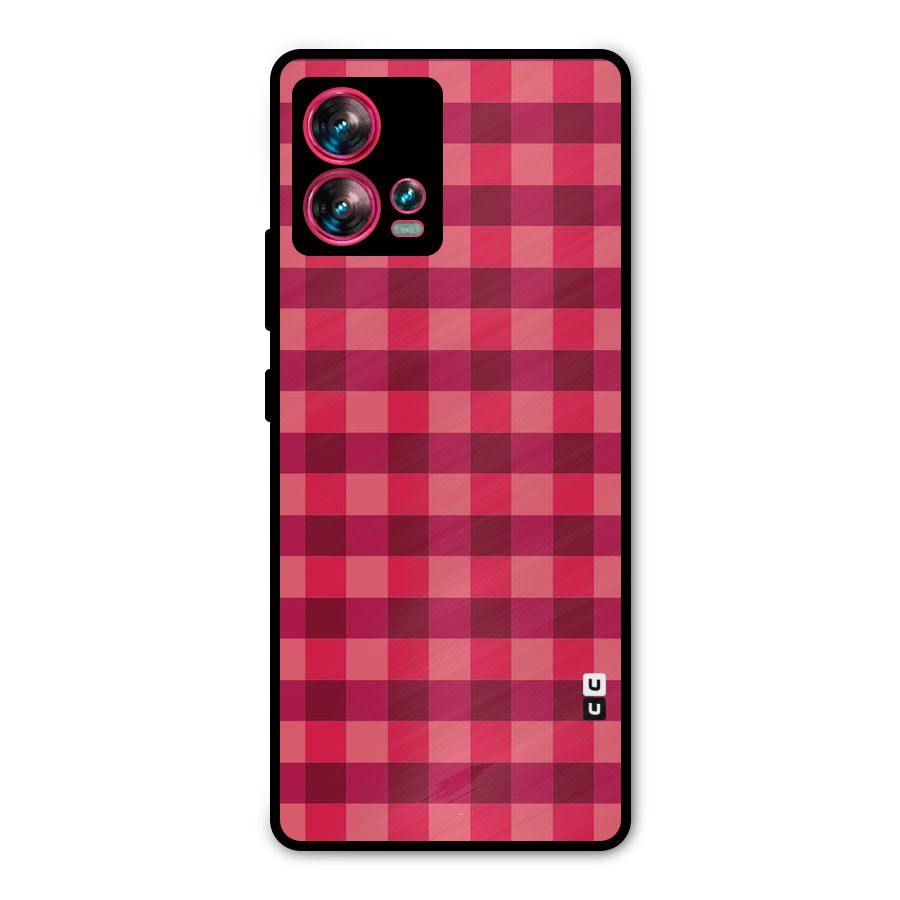Love Checks Metal Back Case for Motorola Edge 30 Fusion