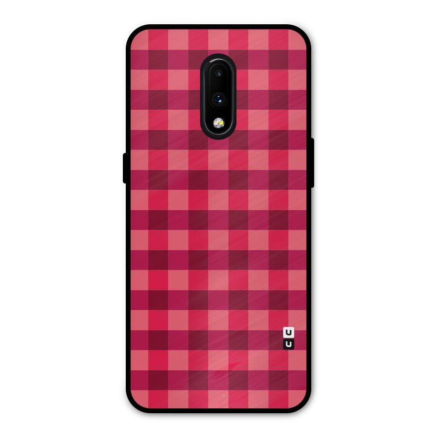 Love Checks Metal Back Case for OnePlus 7