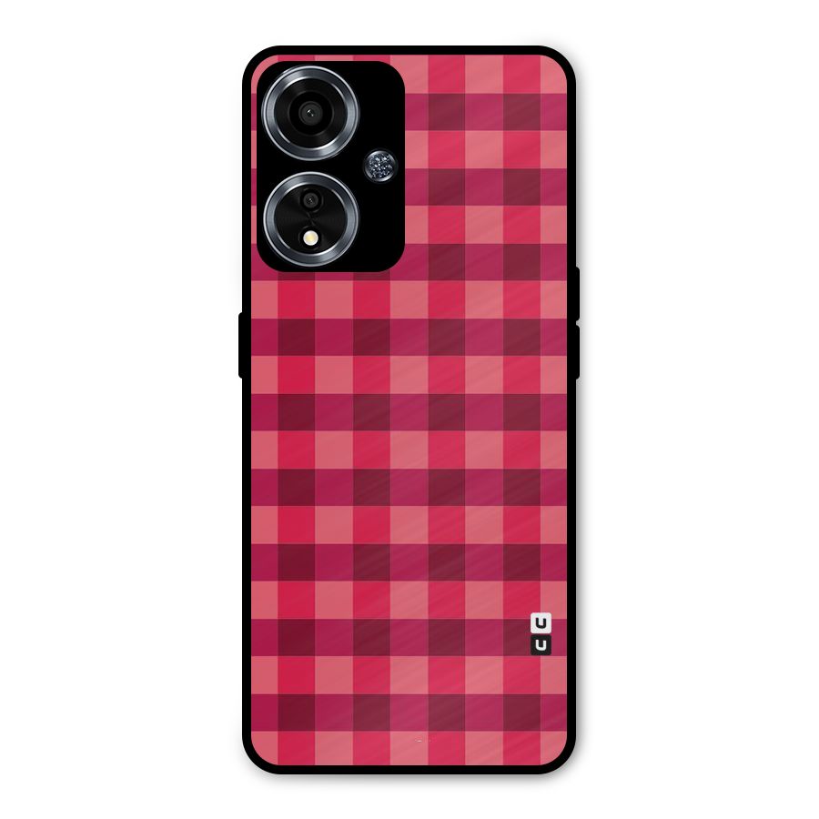 Love Checks Metal Back Case for Oppo A59