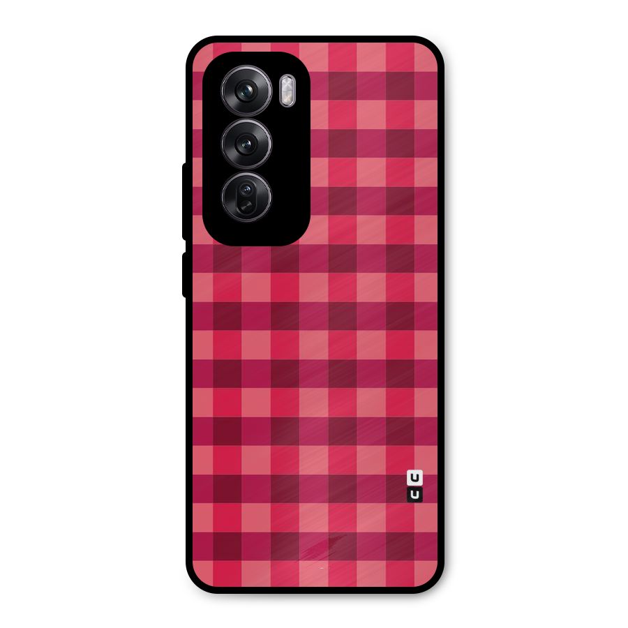 Love Checks Metal Back Case for Oppo Reno12 Pro