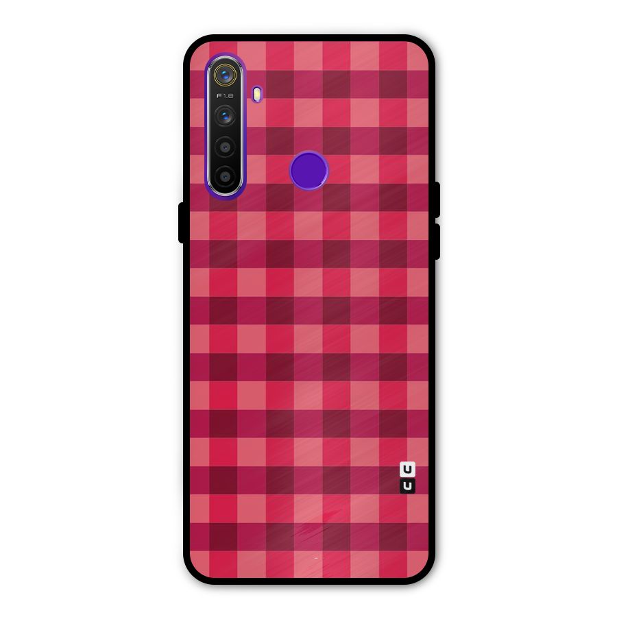 Love Checks Metal Back Case for Realme Narzo 10