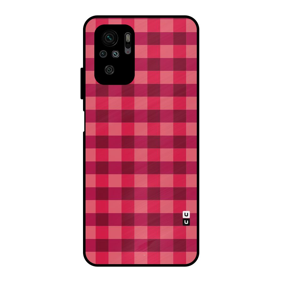 Love Checks Metal Back Case for Redmi Note 10S
