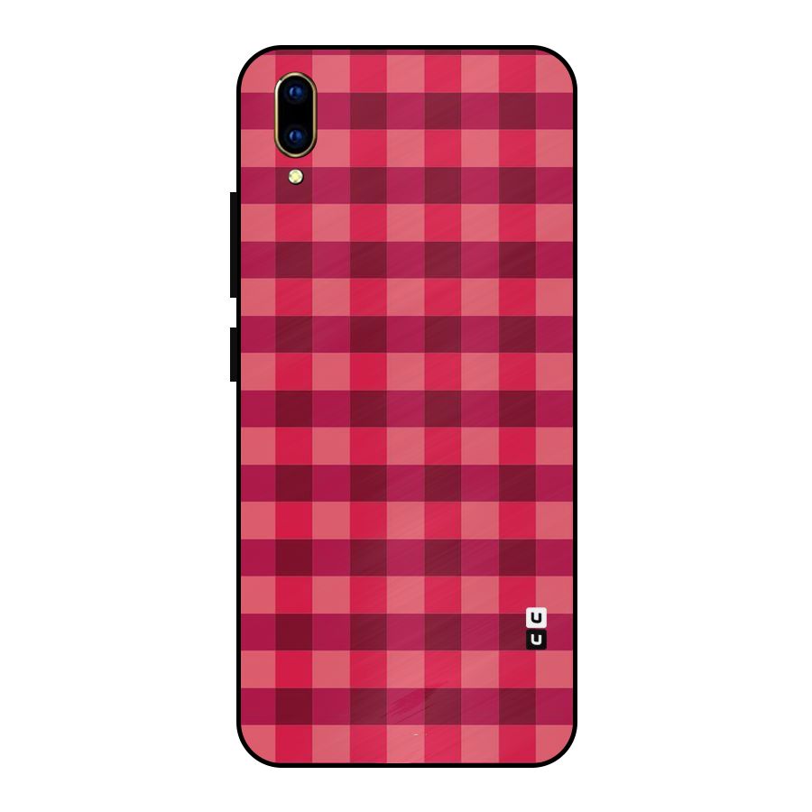 Love Checks Metal Back Case for Vivo V11 Pro
