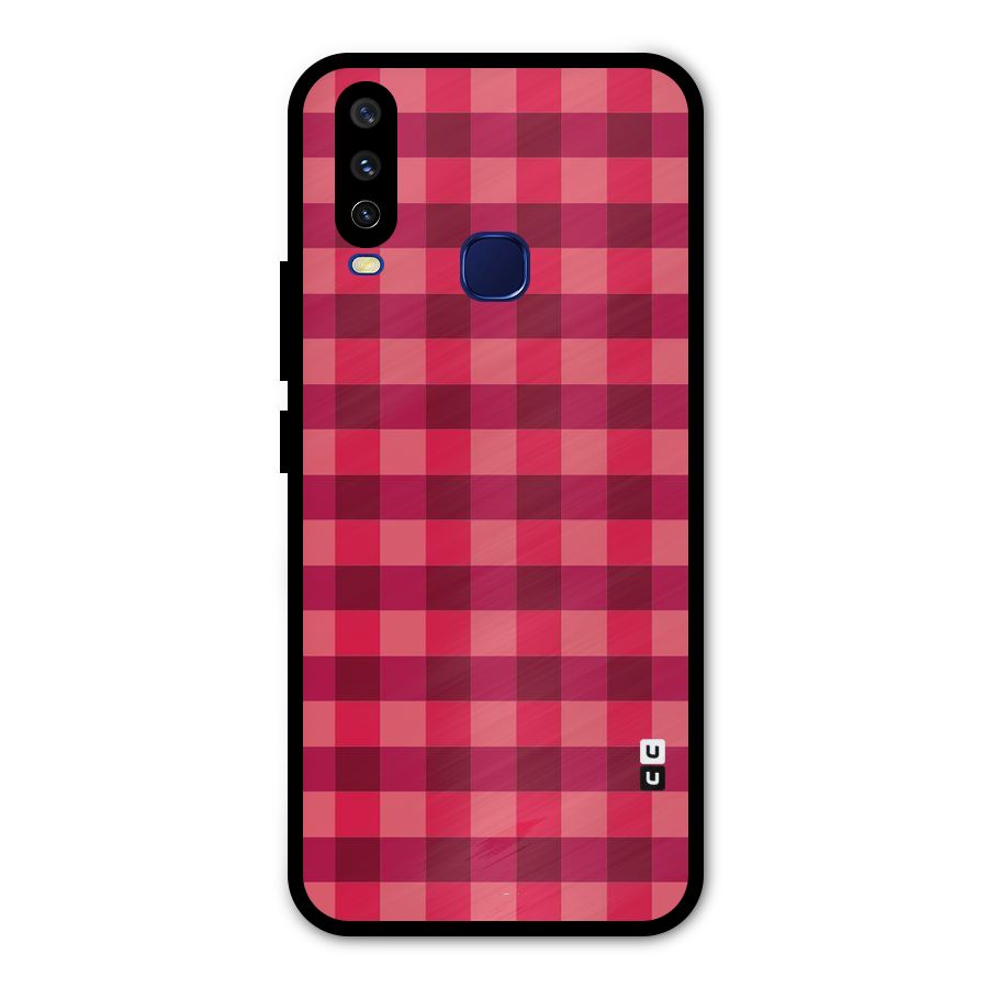 Love Checks Metal Back Case for Vivo V17