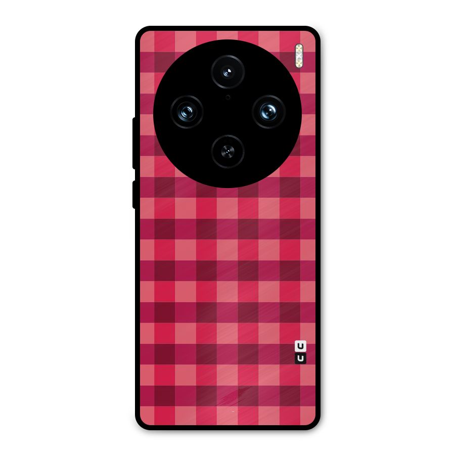 Love Checks Metal Back Case for Vivo X100 Pro