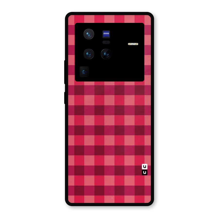 Love Checks Metal Back Case for Vivo X80 Pro