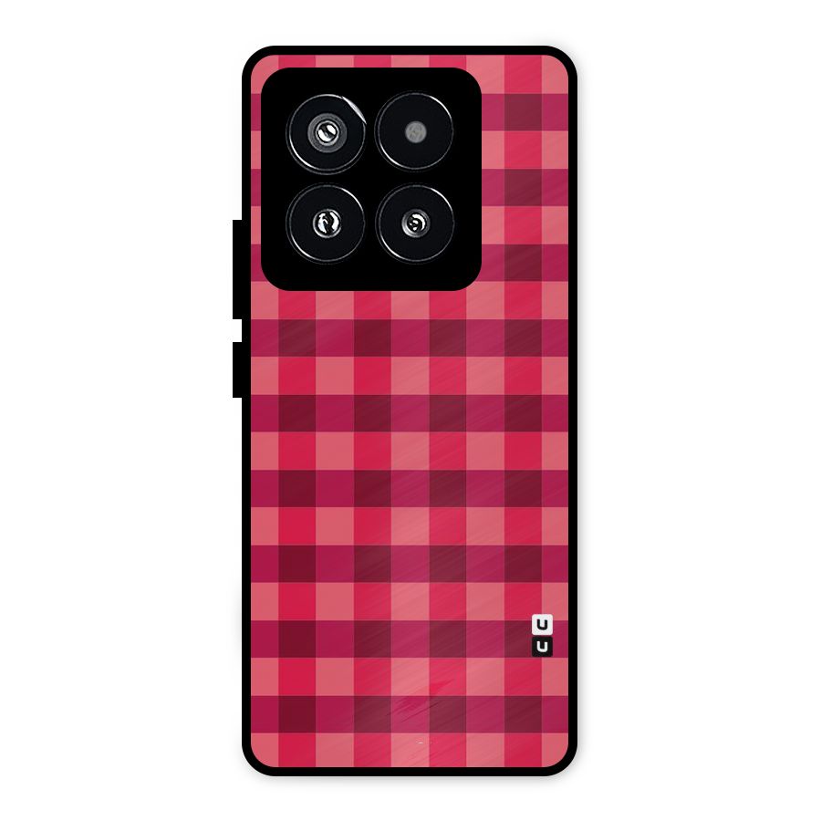Love Checks Metal Back Case for Xiaomi 14 Pro