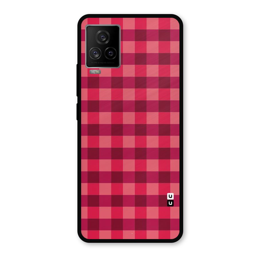 Love Checks Metal Back Case for iQOO 7 Legend 5G