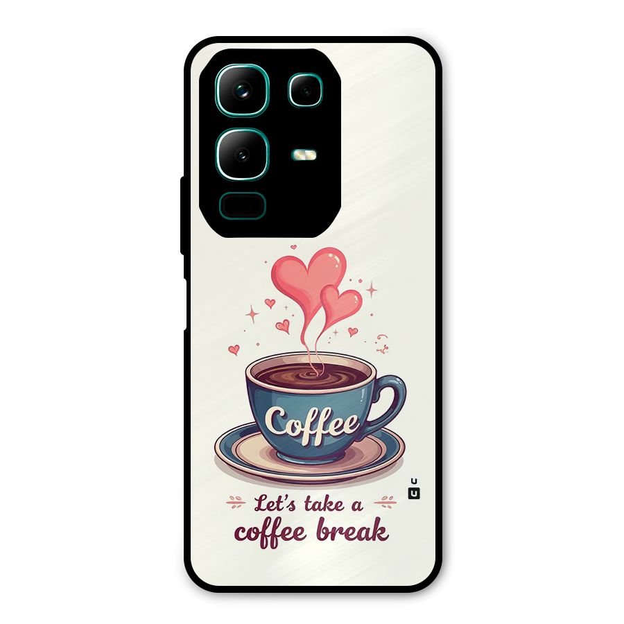Love Coffee Break Metal Back Case for Infinix Note 50x