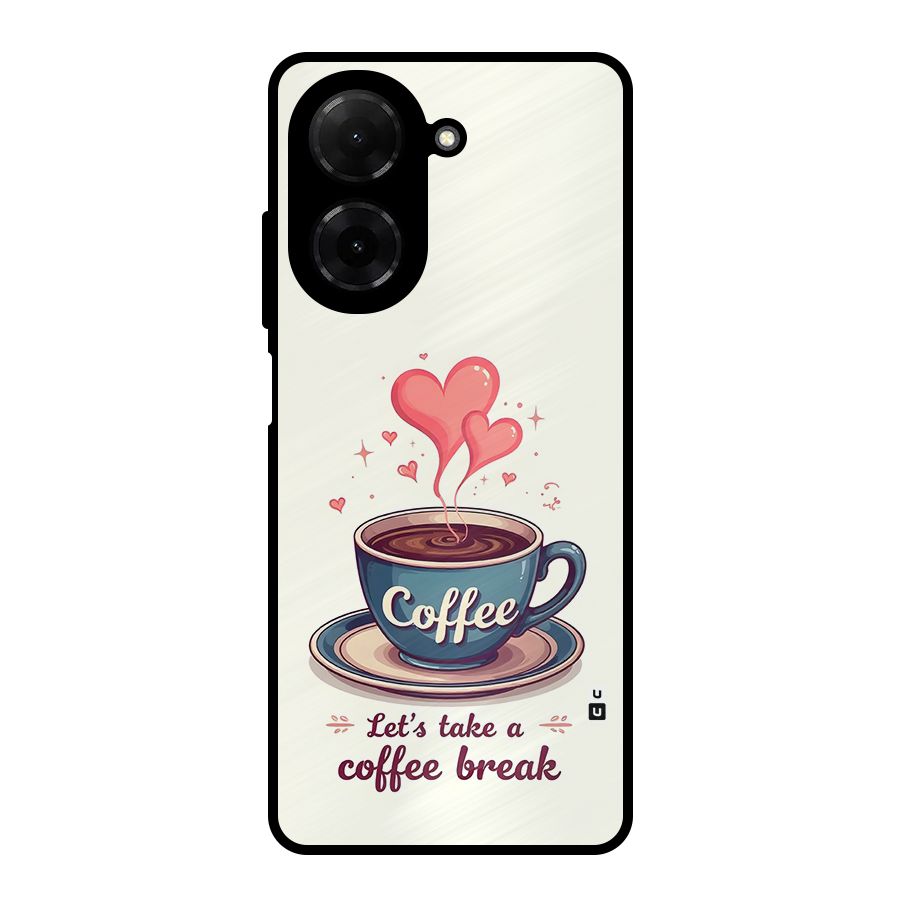 Love Coffee Break Metal Back Case for Redmi A5 4G