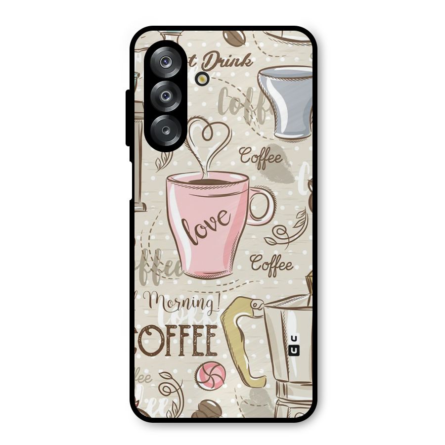 Love Coffee Design Metal Back Case for Galaxy A26