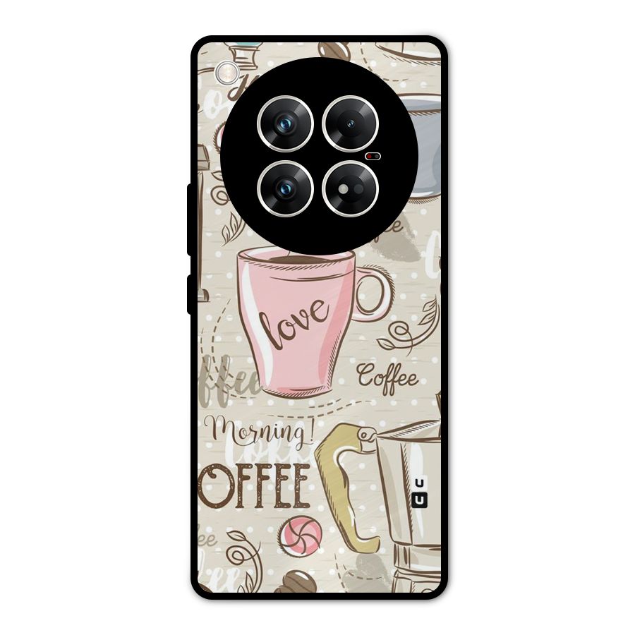 Love Coffee Design Metal Back Case for Infinix Zero 40 5G