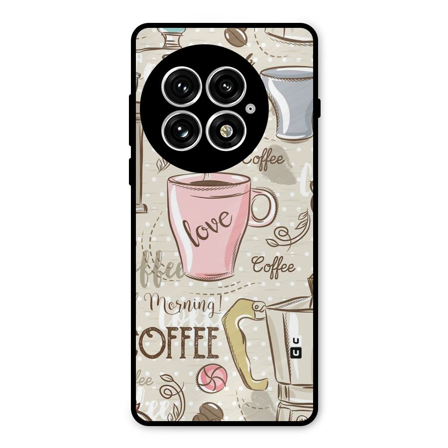 Love Coffee Design Metal Back Case for OnePlus 13