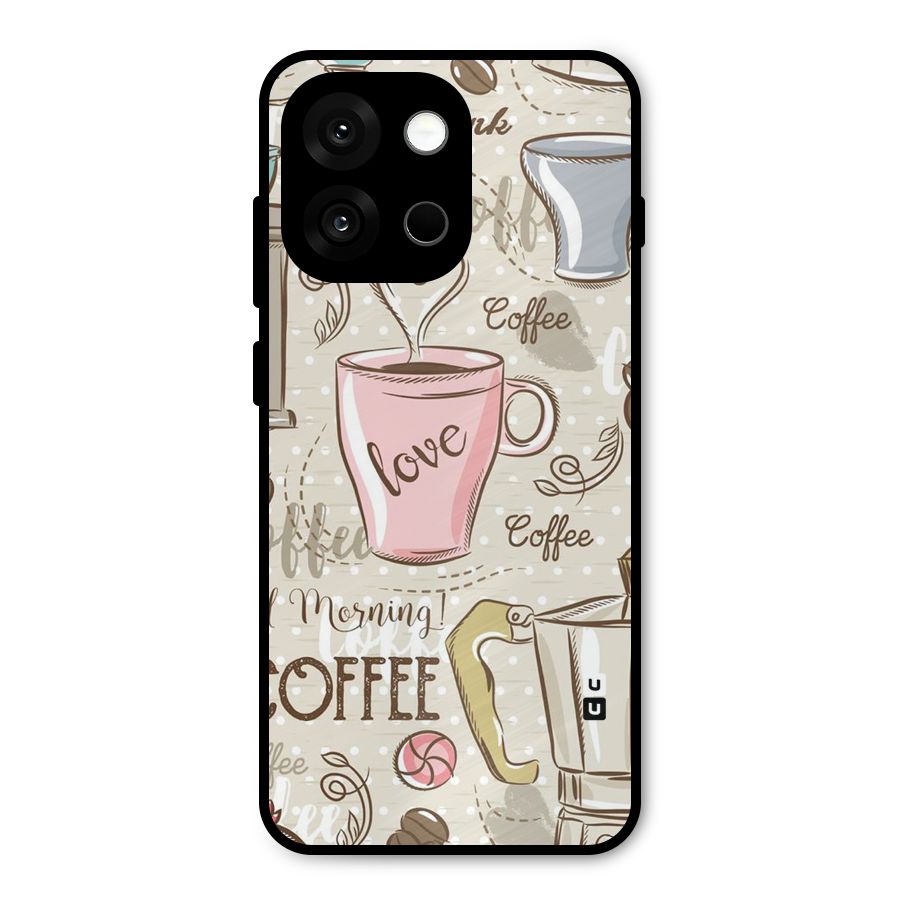 Love Coffee Design Metal Back Case for OnePlus 13s