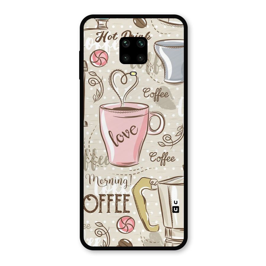 Love Coffee Design Metal Back Case for Redmi Note 10 Lite