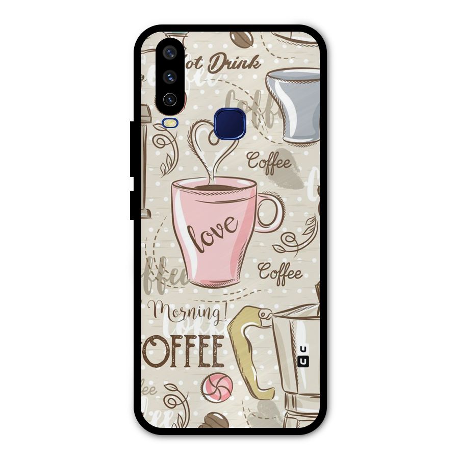Love Coffee Design Metal Back Case for Vivo Y15