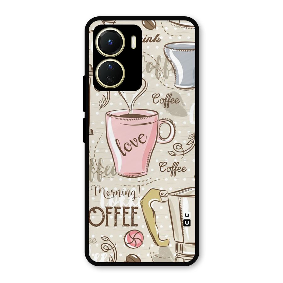 Love Coffee Design Metal Back Case for Vivo Y16