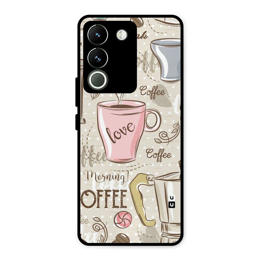 Love Coffee Design Metal Back Case for Vivo Y200