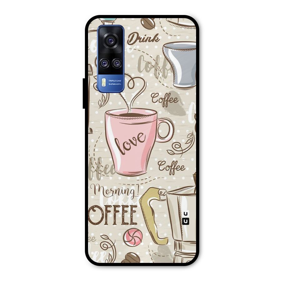 Love Coffee Design Metal Back Case for Vivo Y31