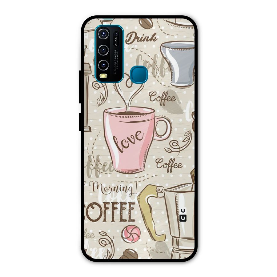 Love Coffee Design Metal Back Case for Vivo Y50