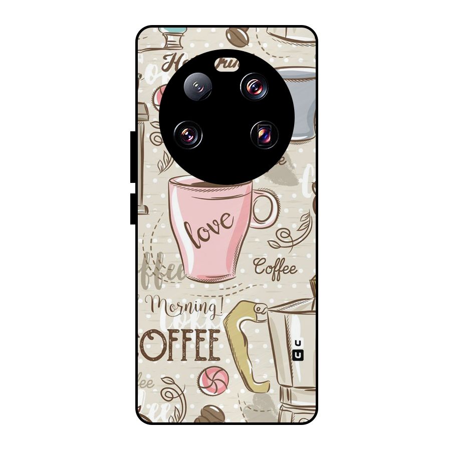 Love Coffee Design Metal Back Case for Xiaomi 13 Ultra