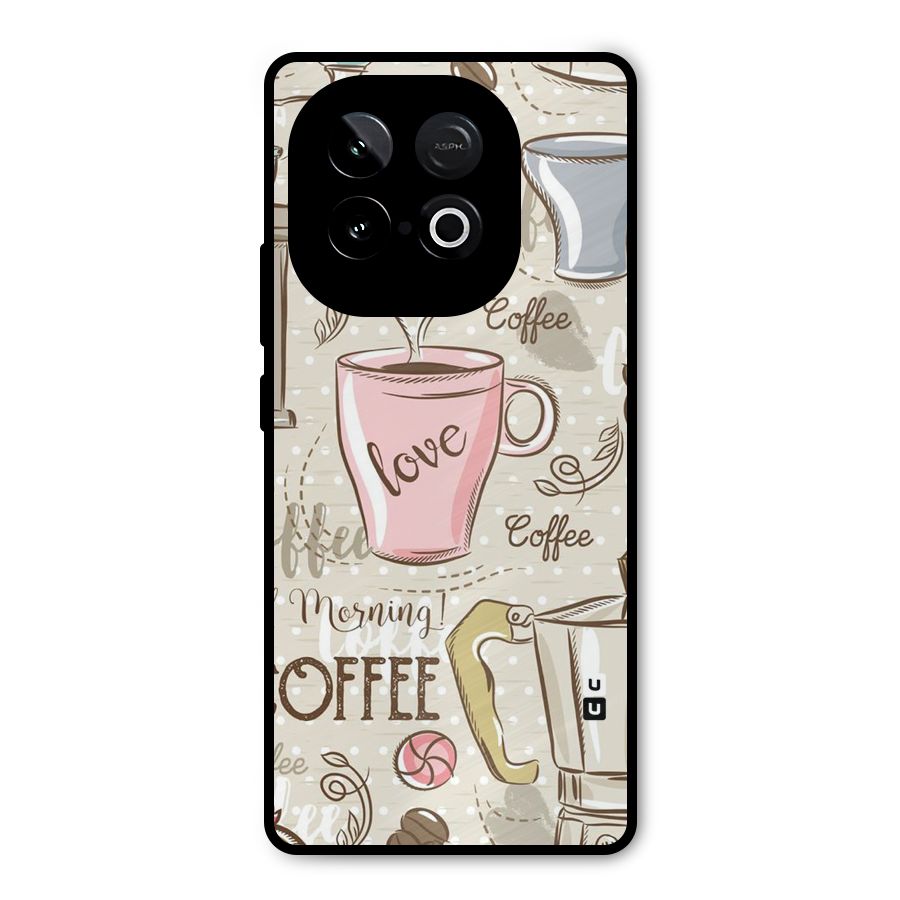 Love Coffee Design Metal Back Case for iQOO Neo 10