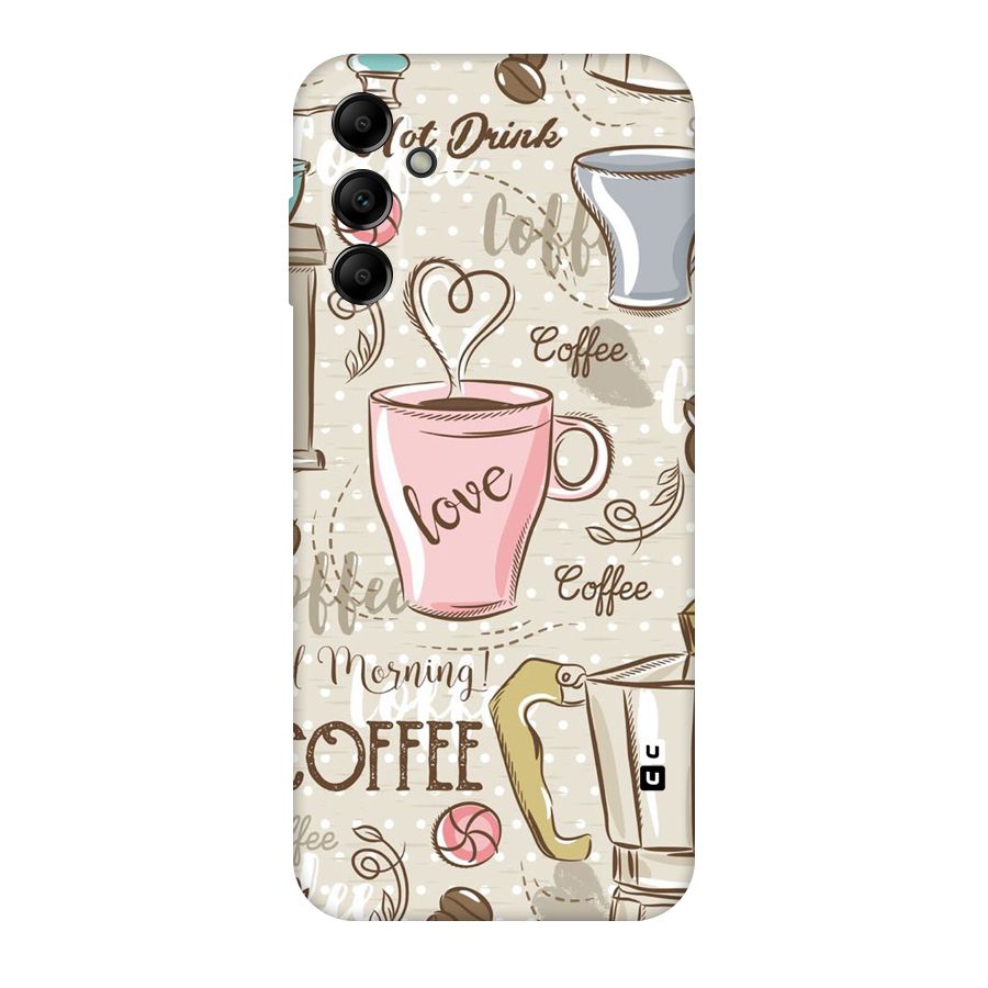 Love Coffee Design Original Polycarbonate Back Case for Galaxy A14 5G