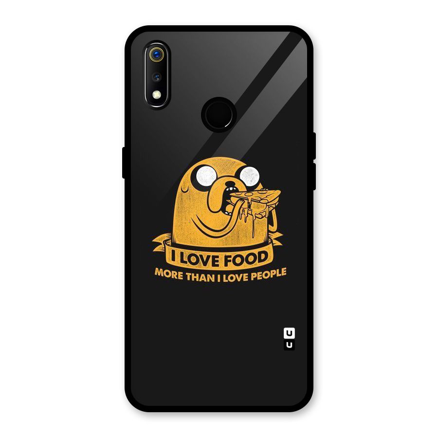 Love Food Glass Back Case for Realme 3