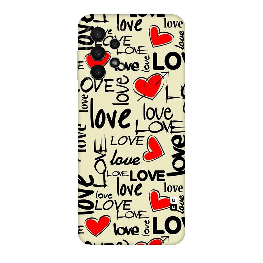 Love Hearts Pattern Original Polycarbonate Back Case for Galaxy A23