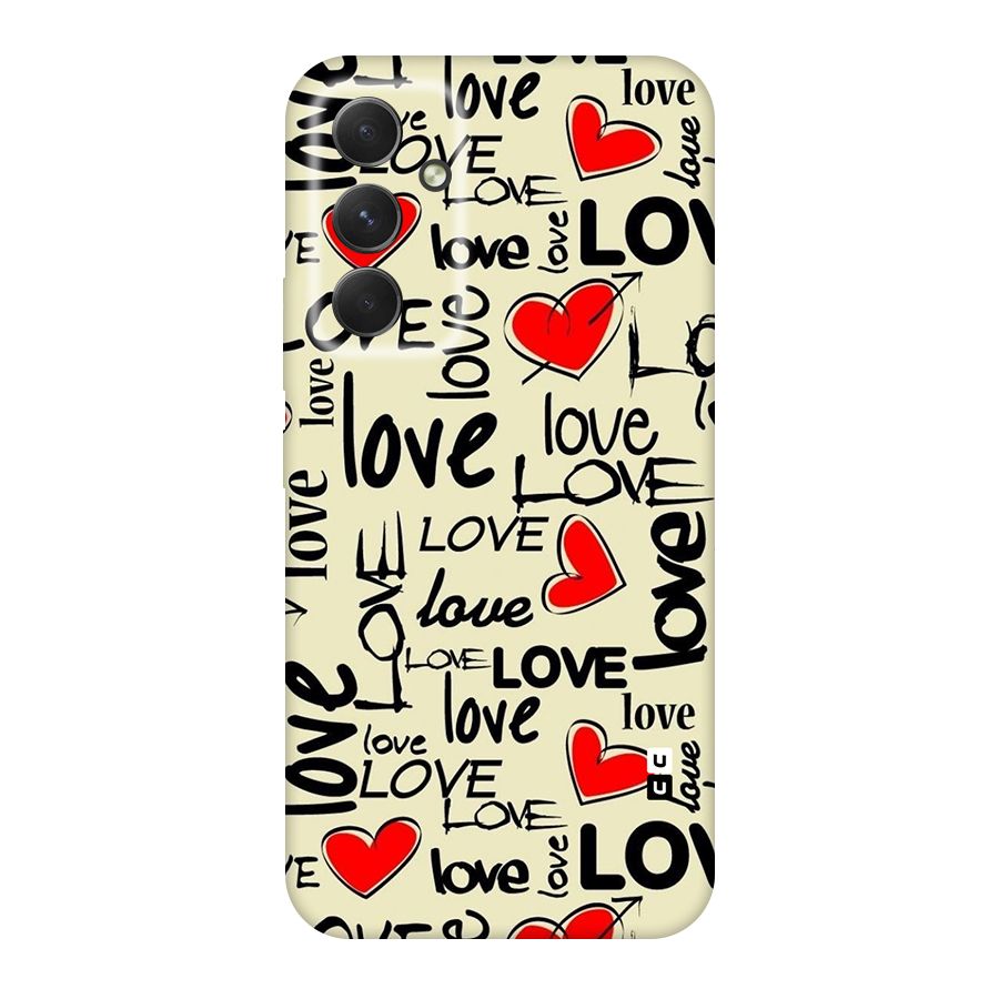 Love Hearts Pattern Original Polycarbonate Back Case for Galaxy A54