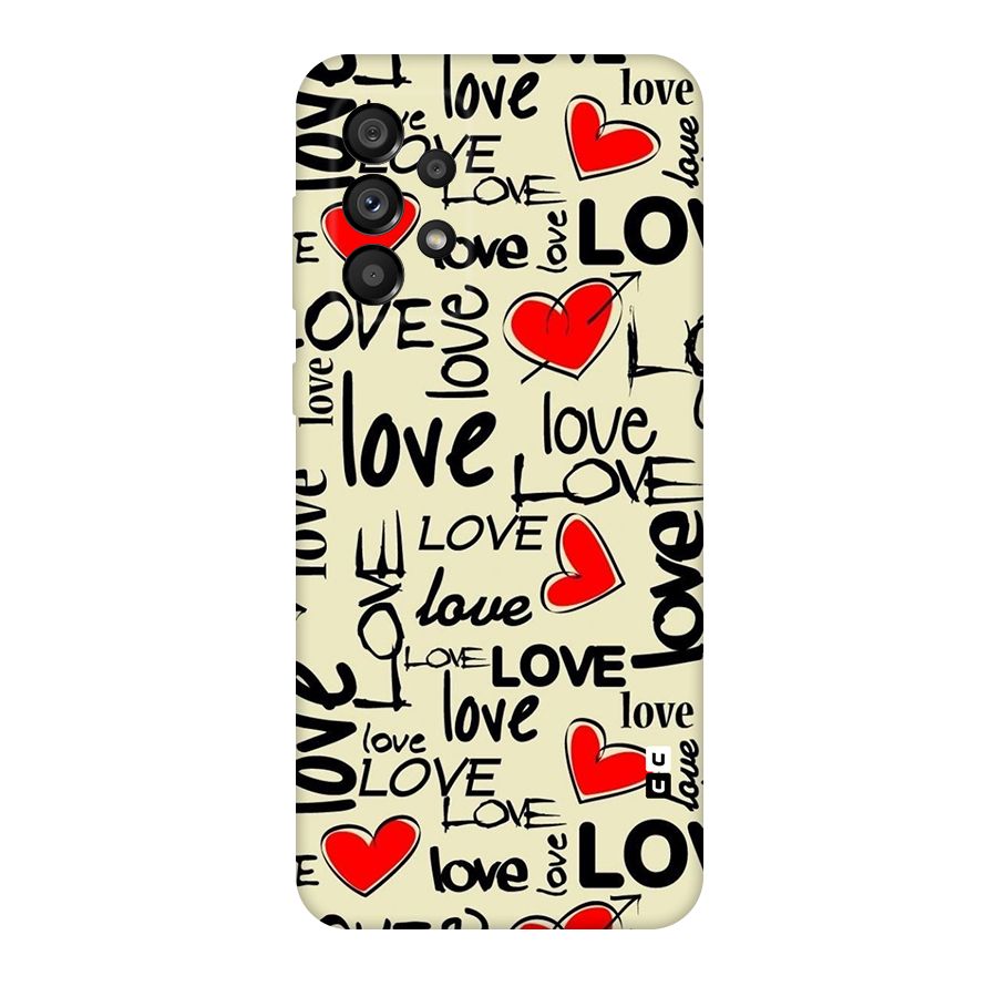 Love Hearts Pattern Original Polycarbonate Back Case for Galaxy A73 5G