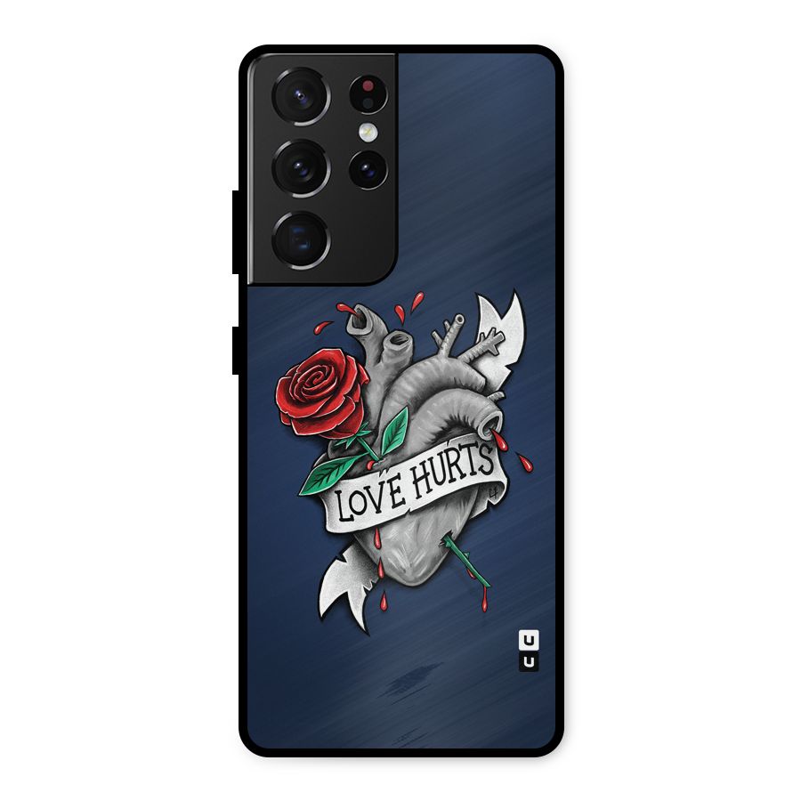 Love Hurts Metal Back Case for Galaxy S21 Ultra 5G
