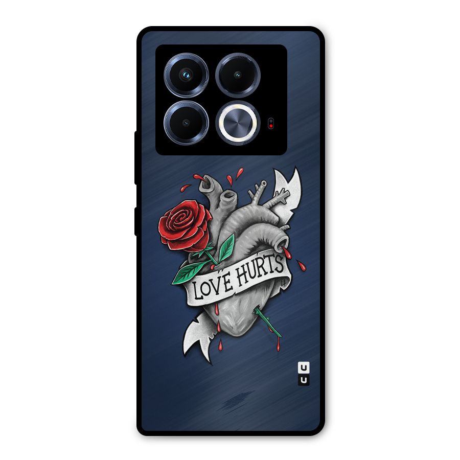 Love Hurts Metal Back Case for Infinix Note 40 5G
