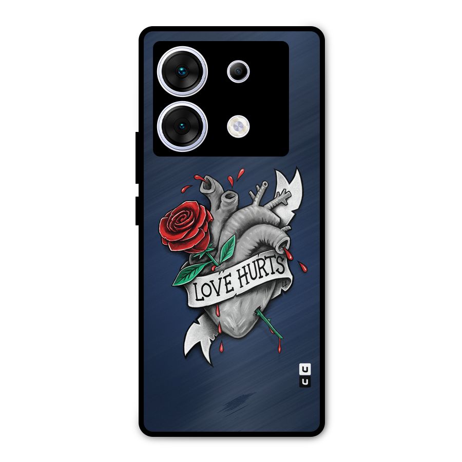 Love Hurts Metal Back Case for Infinix Zero 30 5G