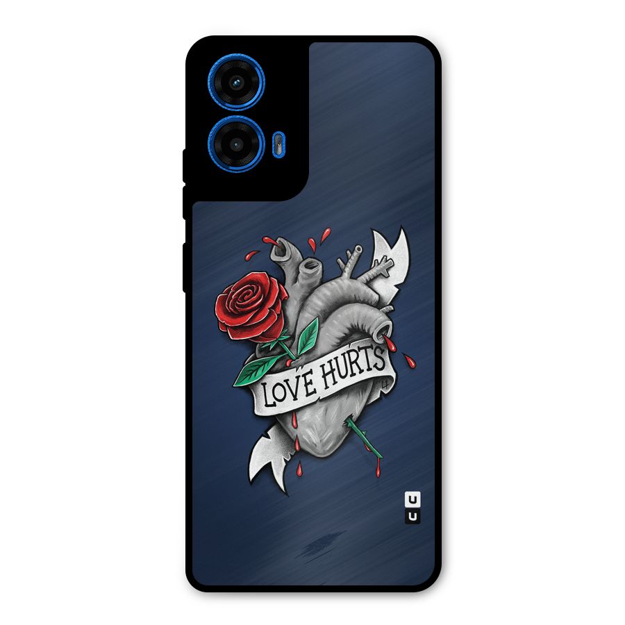 Love Hurts Metal Back Case for Moto G45