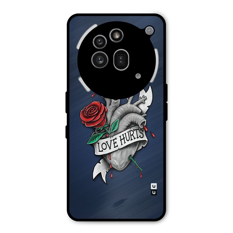 Love Hurts Metal Back Case for Nothing Phone 3a Pro