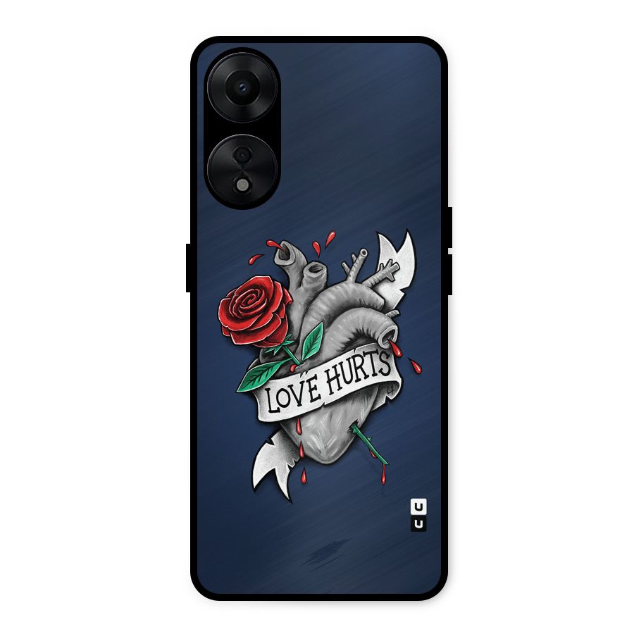Love Hurts Metal Back Case for Oppo A78 5G