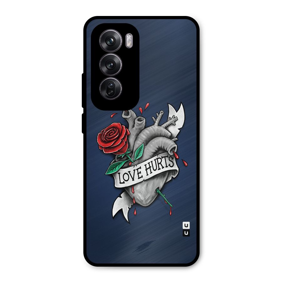 Love Hurts Metal Back Case for Oppo Reno12 Pro